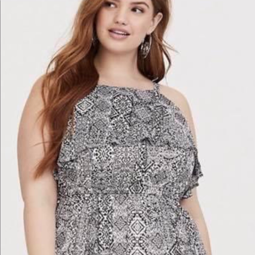 NWT Torrid 4x black white maxi dress NEW
